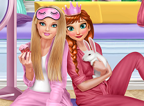 Barbie si Anna Petrecere in Pijamale