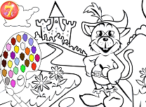 Coloreaza Motanul Incaltat