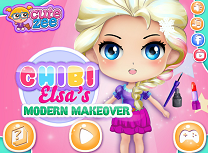 Copila Elsa la Machiaj