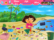 Dora face curat pe Plaja