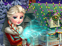 Elsa Aranjeaza Casa de Craciun