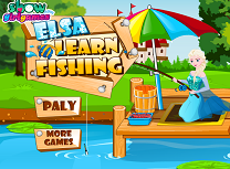 Elsa Invata sa Pescuiasca