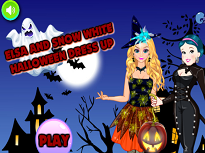 Elsa si Alba ca Zapada de Halloween