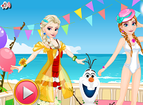 Elsa si Anna Costume de Baie