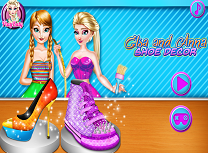 Elsa si Anna Decor de Pantofi