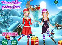 Elsa si Anna Il Ajuta pe Mos Craciun