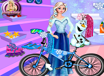 Elsa si Olaf Decoreaza Bicicleta