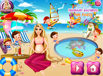 Gravida Rapunzel Petrecere la Piscina