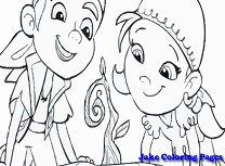 Jake si Piratii din Tara de Nicaieri de Colorat