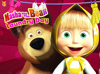 Masha si Ursul Spala Hainele