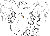 Mogli si Baloo de Colorat