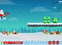 Mos Craciun Trage cu Tunul