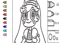 Printesa Stea de Colorat