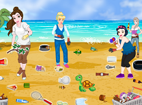 Printesele Curatenie pe Plaja