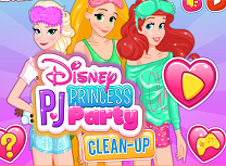 Printesele Disney Curatenie Dupa Petrecerea in Pijamale