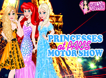 Printesele la Expozitia de Masini