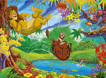 Puzzle cu Timon si Pumba