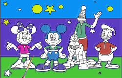 Coloreaza cu Mickey Mouse