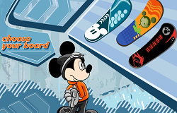 Mickey cu Snowboardul