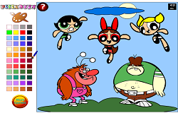 Fetitele Powerpuff de Colorat