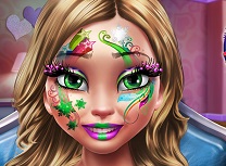 Machiaj de Iarna si Picturi pe Fata