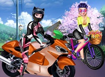 Surori Motocicleta vs Bicicleta