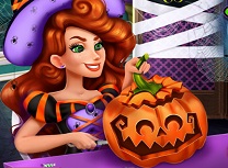 Jessie Decoreaza Dovleacul de Halloween