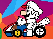 Mario Carte de Colorat cu Masini