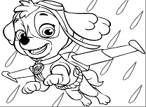 Paw Patrol Skye de Colorat